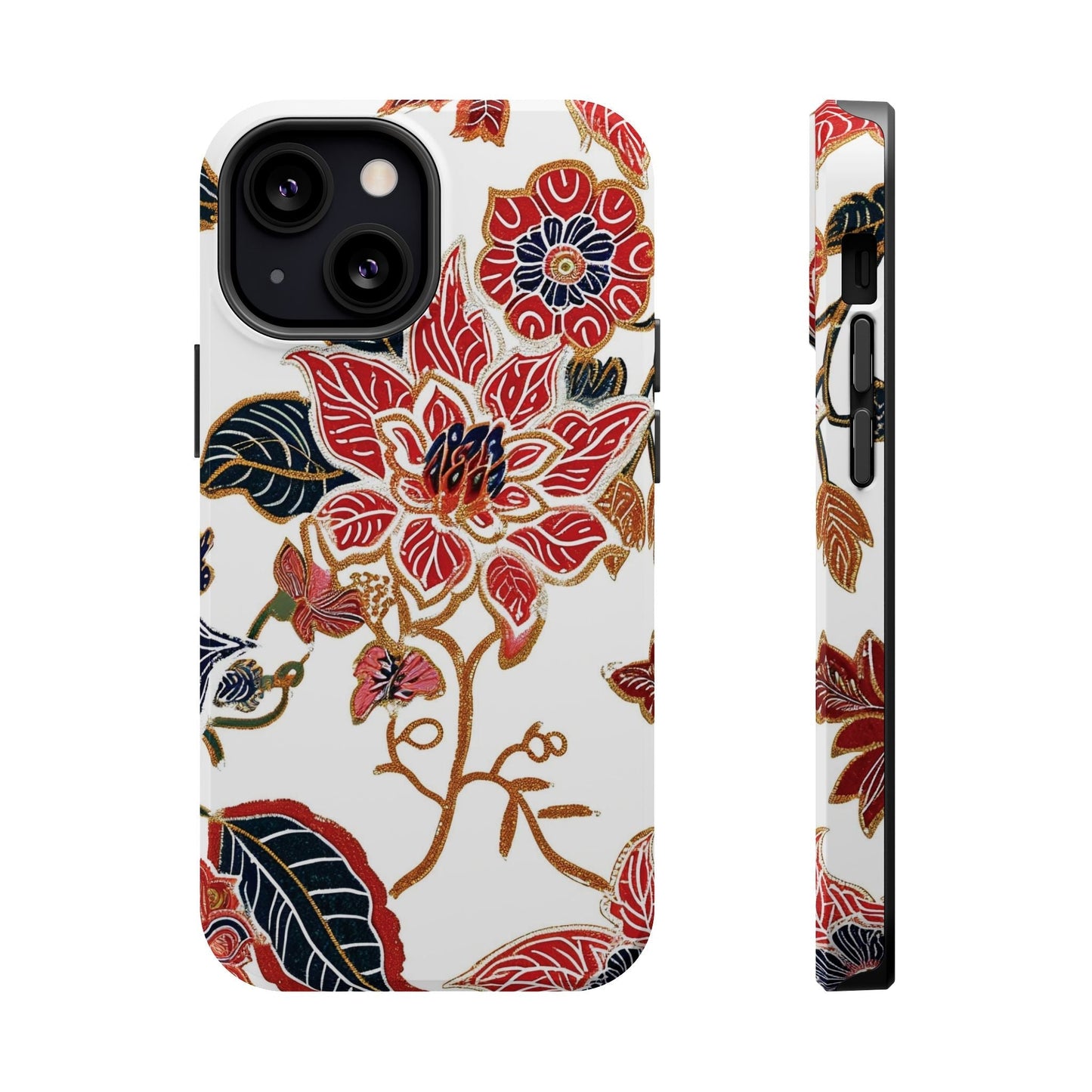 Floral Batik Magnetic Impact - Resistant Phone Case - DIGITAL X