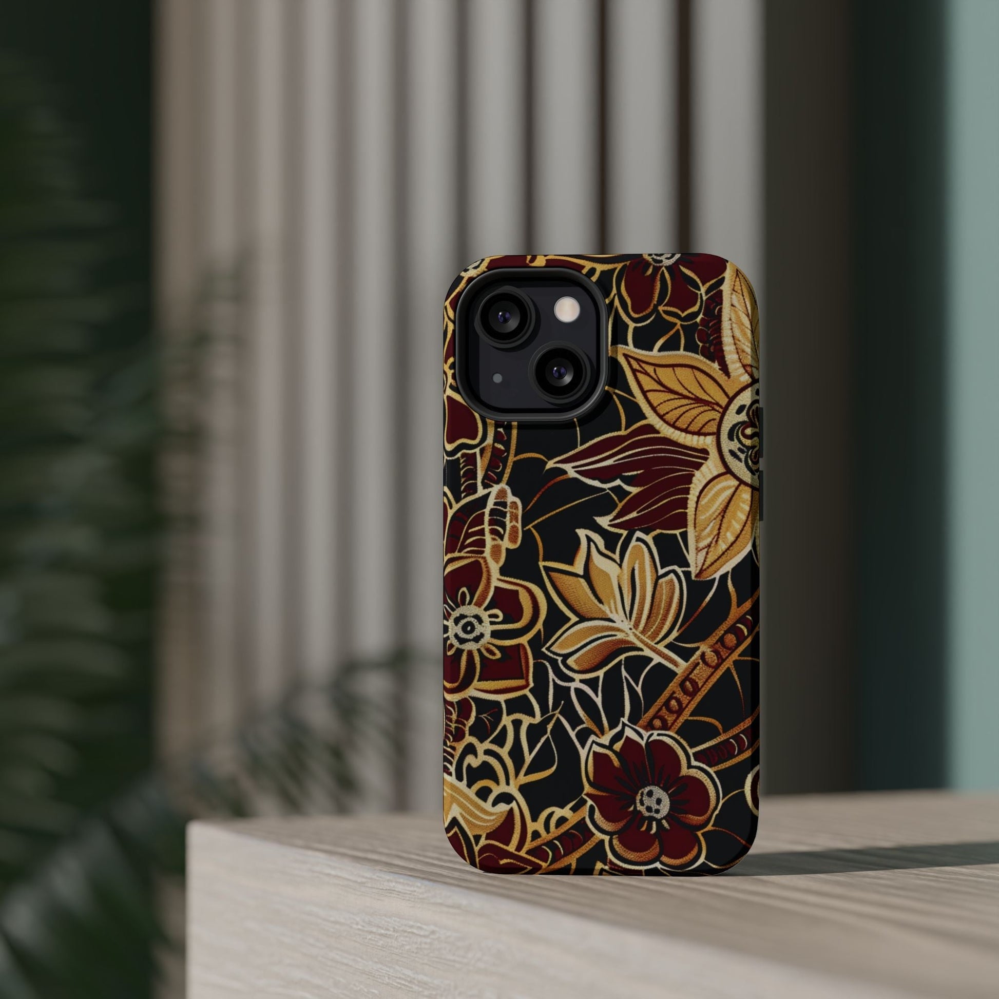 Floral Batik Magnetic Impact - Resistant Phone Case - DIGITAL X