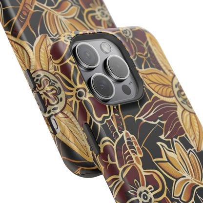 Floral Batik Magnetic Impact - Resistant Phone Case - DIGITAL X