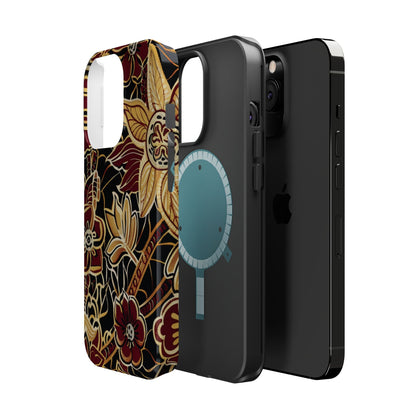 Floral Batik Magnetic Impact - Resistant Phone Case - DIGITAL X