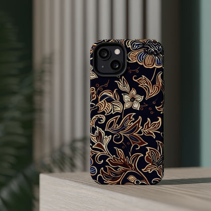 Floral Batik Magnetic Impact - Resistant Phone Case - DIGITAL X
