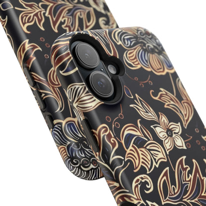 Floral Batik Magnetic Impact - Resistant Phone Case - DIGITAL X