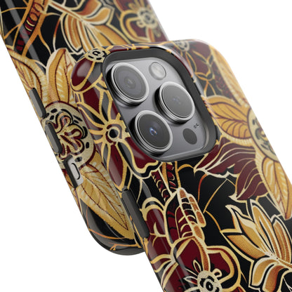 Floral Batik Magnetic Impact - Resistant Phone Case - DIGITAL X