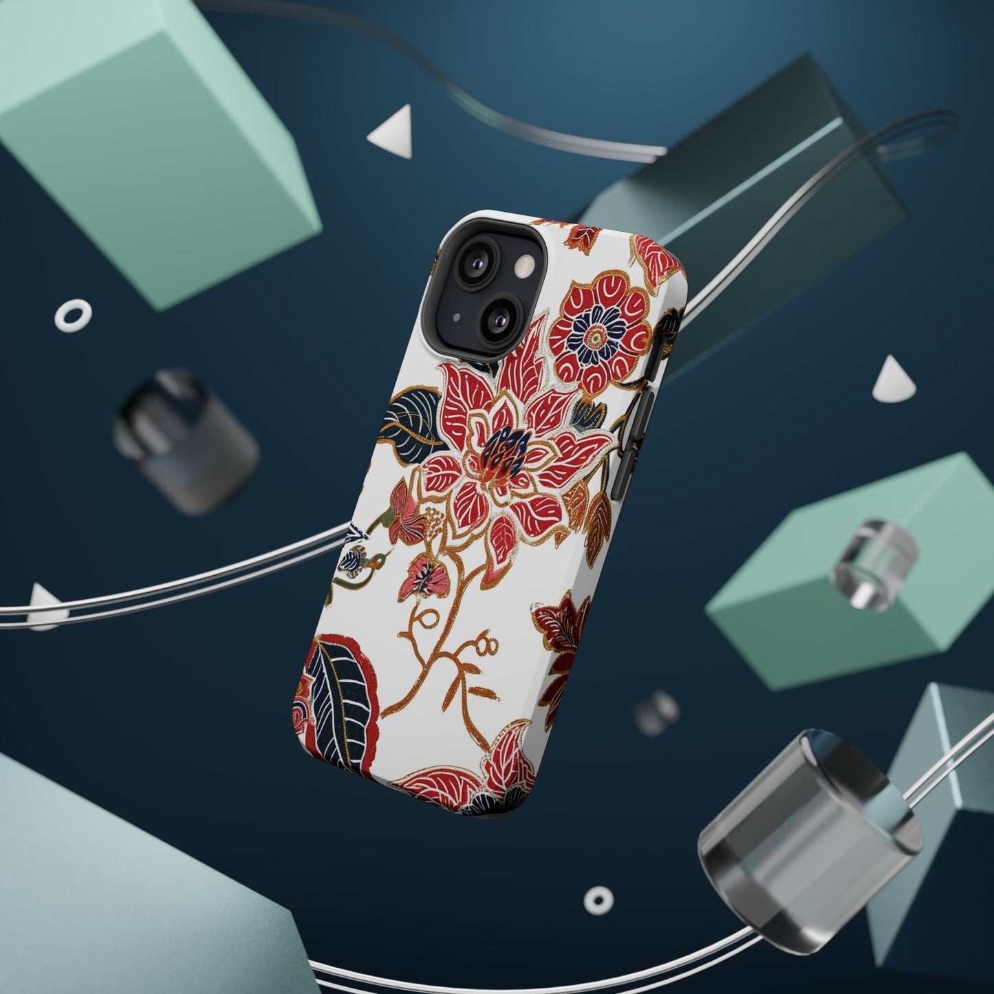 Floral Batik Magnetic Impact - Resistant Phone Case - DIGITAL X