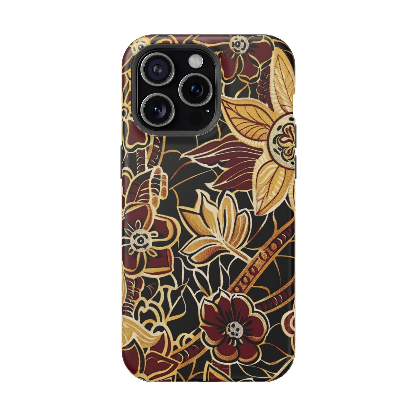 Floral Batik Magnetic Impact - Resistant Phone Case - DIGITAL X
