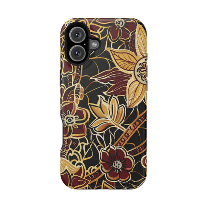 Floral Batik Magnetic Impact - Resistant Phone Case - DIGITAL X