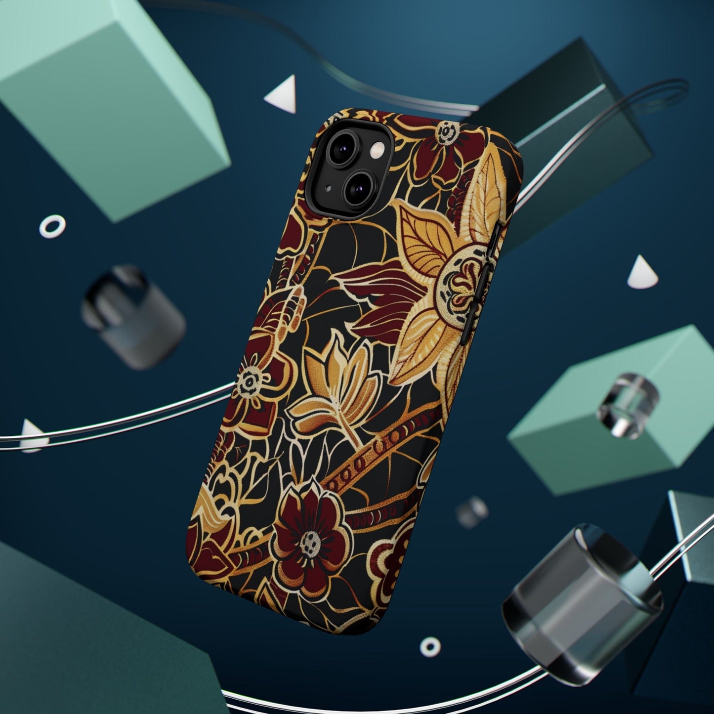 Floral Batik Magnetic Impact - Resistant Phone Case - DIGITAL X