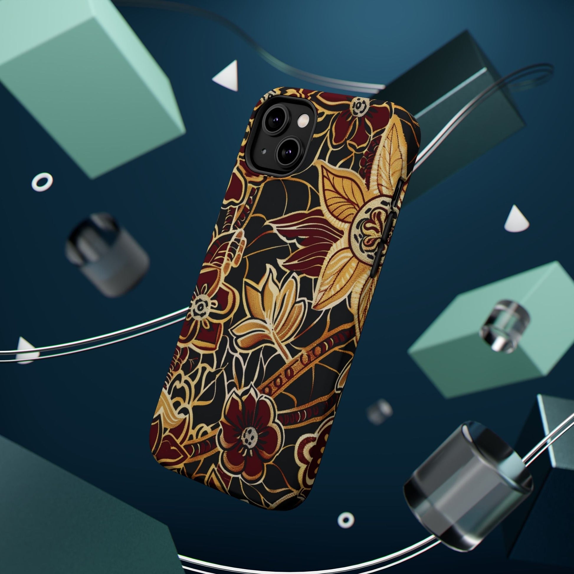 Floral Batik Magnetic Impact - Resistant Phone Case - DIGITAL X