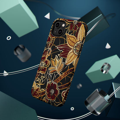 Floral Batik Magnetic Impact - Resistant Phone Case - DIGITAL X