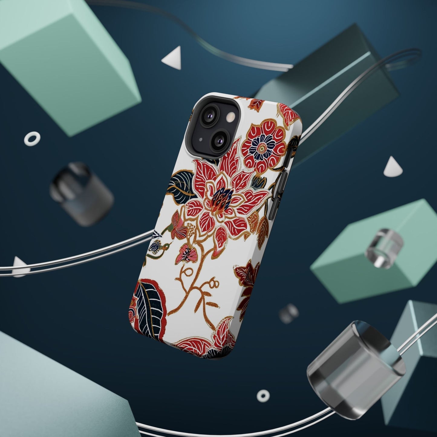 Floral Batik Magnetic Impact - Resistant Phone Case - DIGITAL X