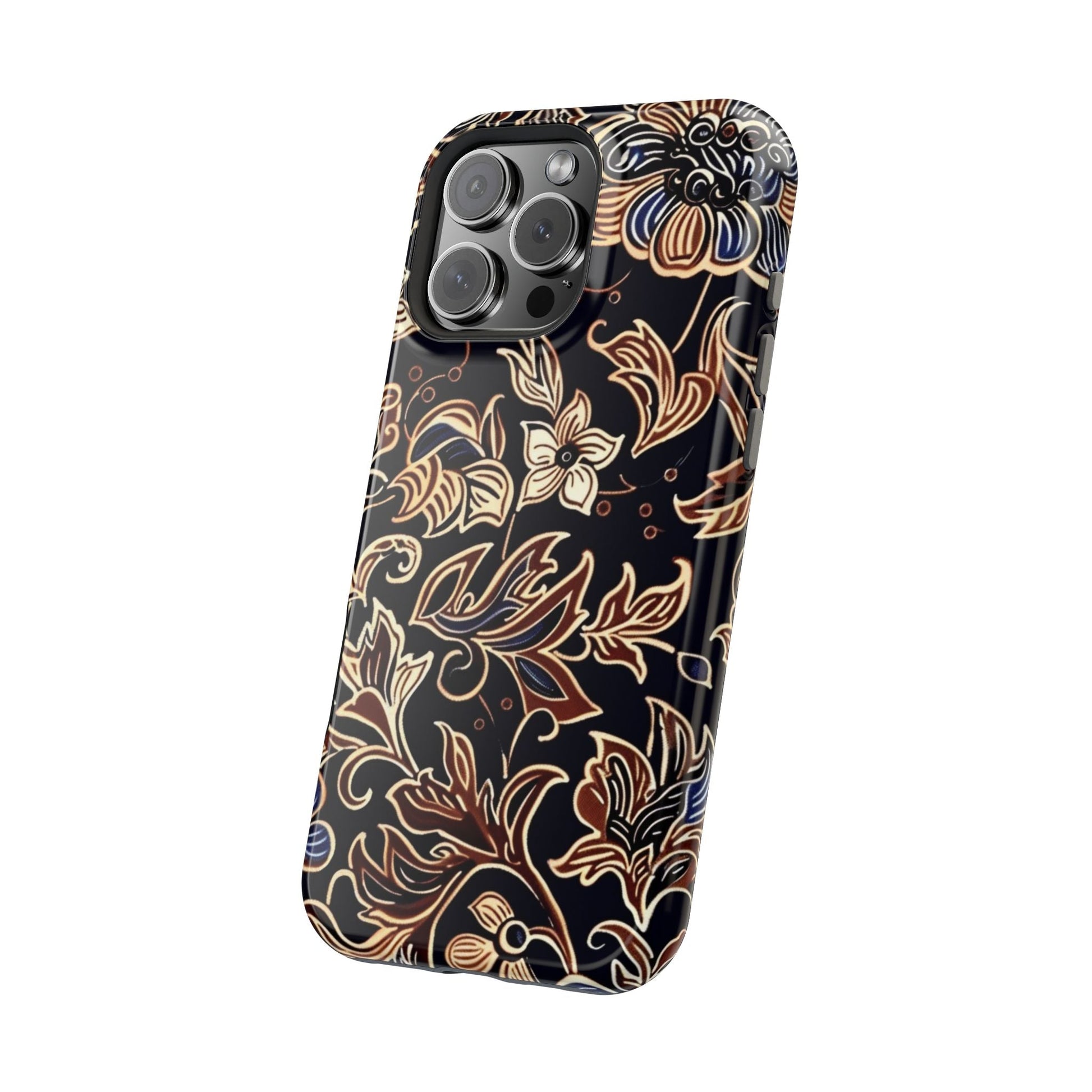 Floral Batik Magnetic Impact - Resistant Phone Case - DIGITAL X