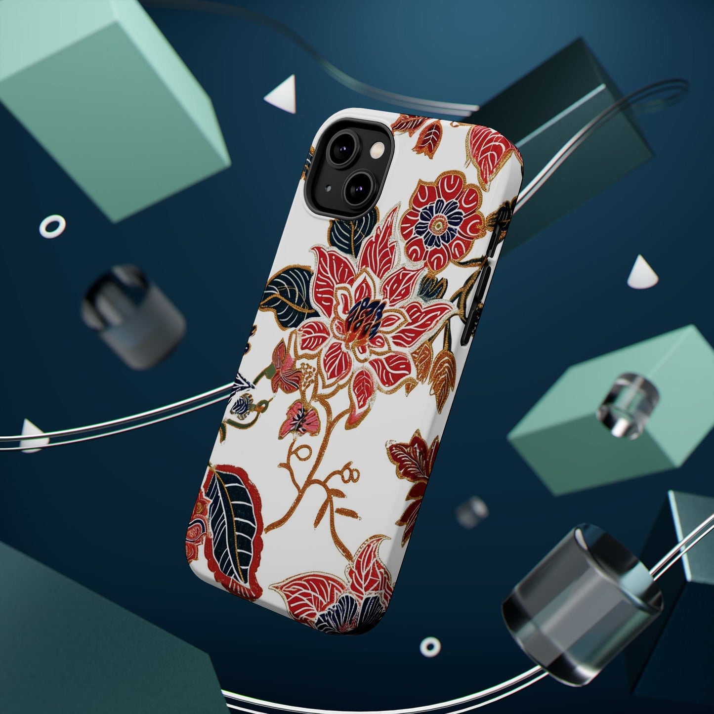 Floral Batik Magnetic Impact - Resistant Phone Case - DIGITAL X