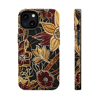 Floral Batik Magnetic Impact - Resistant Phone Case - DIGITAL X
