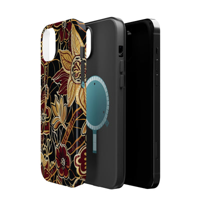 Floral Batik Magnetic Impact - Resistant Phone Case - DIGITAL X