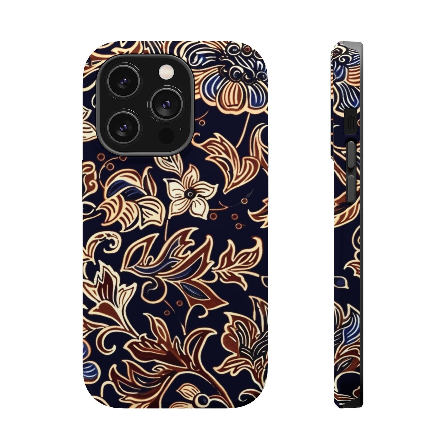 Floral Batik Magnetic Impact - Resistant Phone Case - DIGITAL X