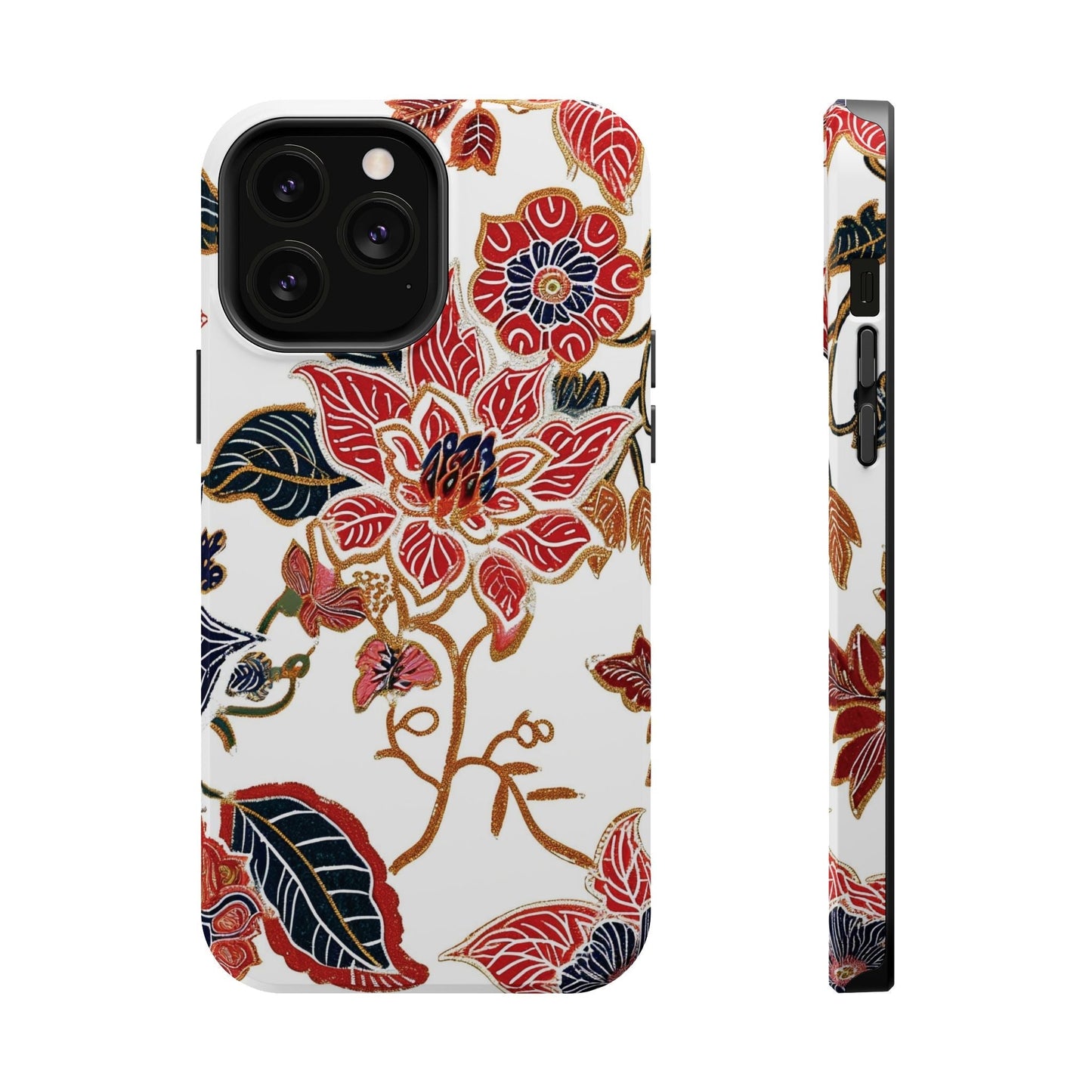 Floral Batik Magnetic Impact - Resistant Phone Case - DIGITAL X