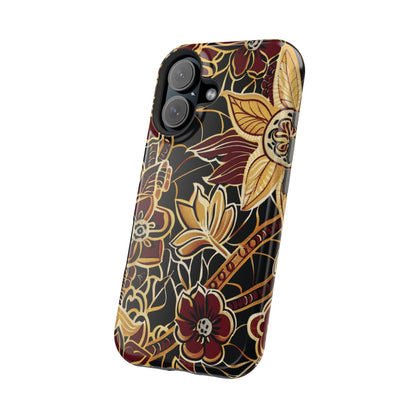 Floral Batik Magnetic Impact - Resistant Phone Case - DIGITAL X