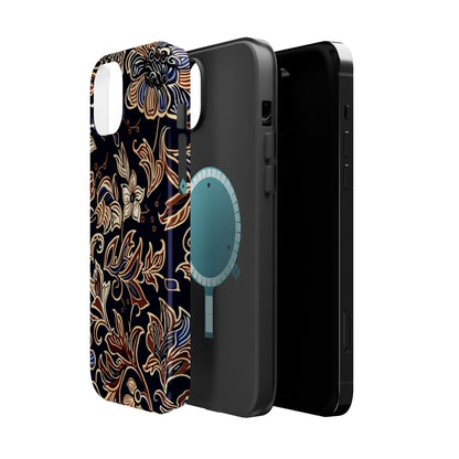 Floral Batik Magnetic Impact - Resistant Phone Case - DIGITAL X