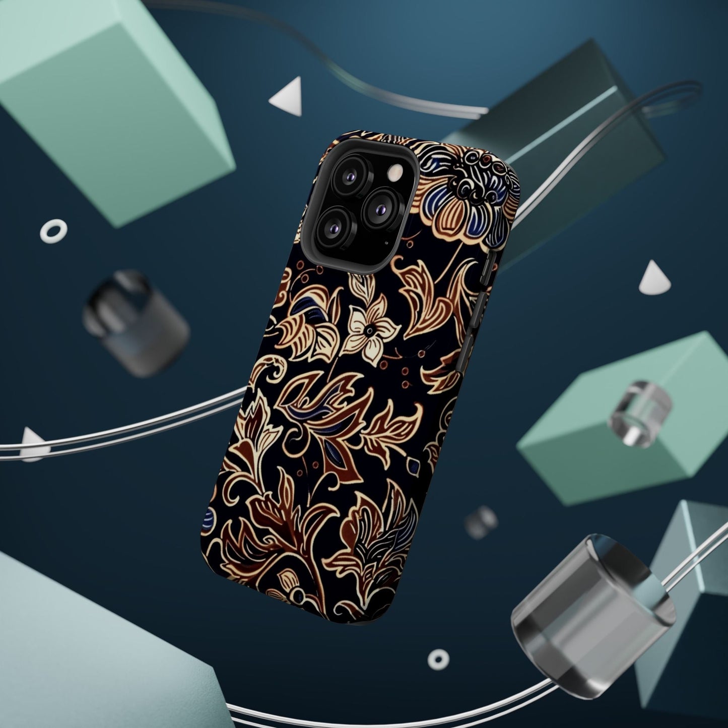 Floral Batik Magnetic Impact - Resistant Phone Case - DIGITAL X