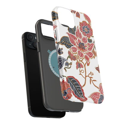 Floral Batik Magnetic Impact - Resistant Phone Case - DIGITAL X