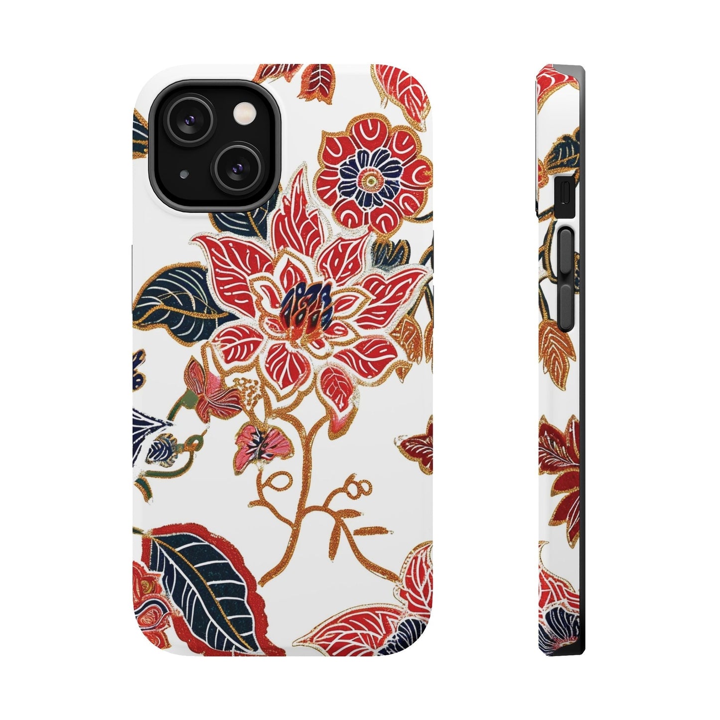 Floral Batik Magnetic Impact - Resistant Phone Case - DIGITAL X