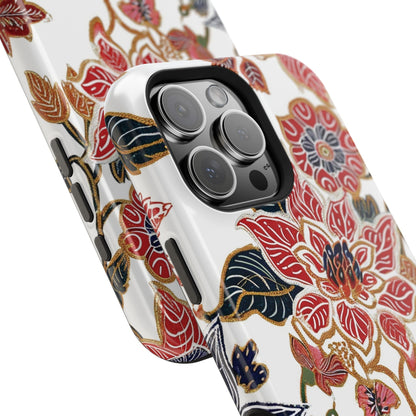 Floral Batik Magnetic Impact - Resistant Phone Case - DIGITAL X