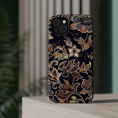 Floral Batik Magnetic Impact - Resistant Phone Case - DIGITAL X
