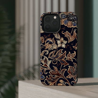 Floral Batik Magnetic Impact - Resistant Phone Case - DIGITAL X