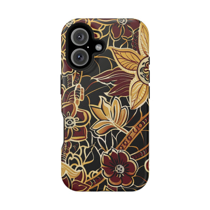 Floral Batik Magnetic Impact - Resistant Phone Case - DIGITAL X