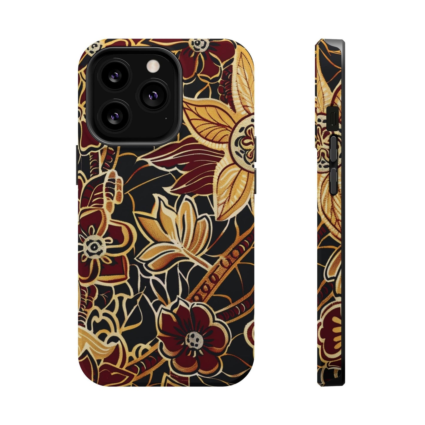 Floral Batik Magnetic Impact - Resistant Phone Case - DIGITAL X