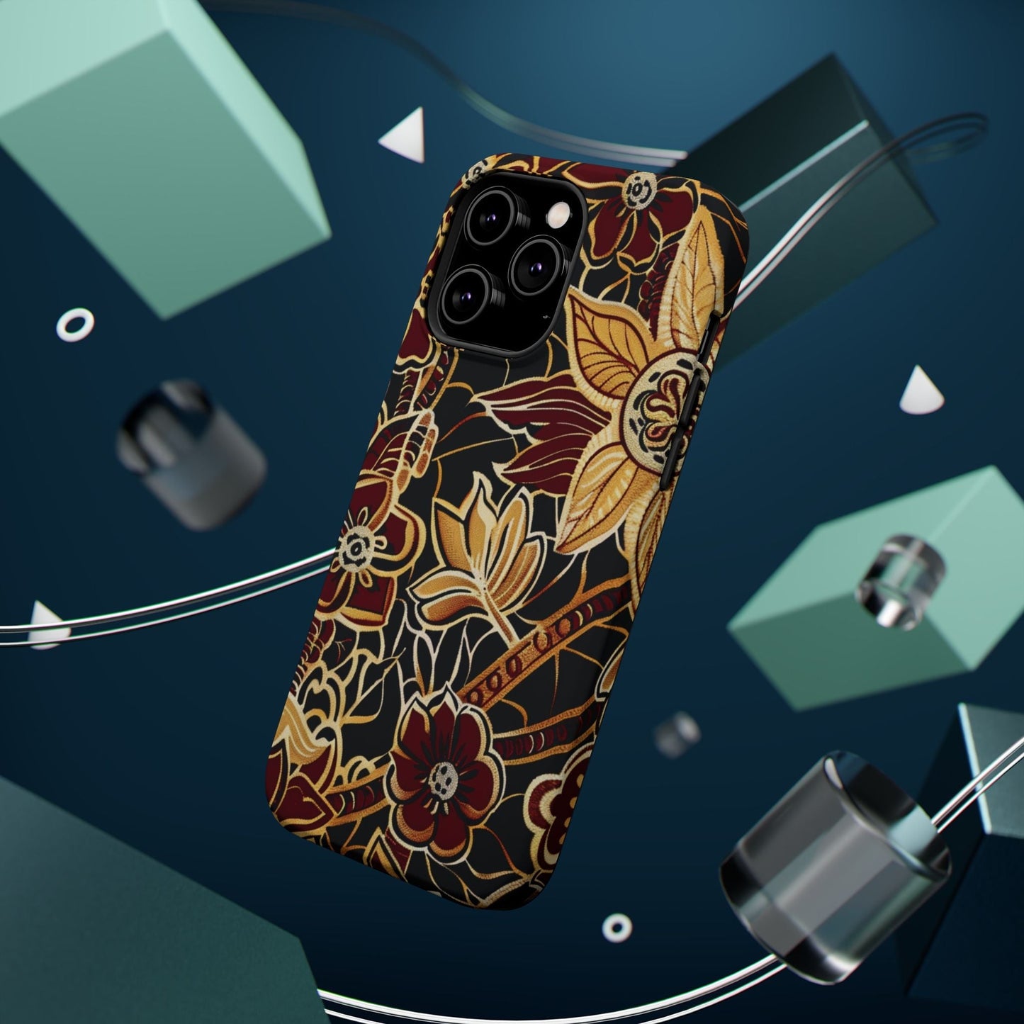 Floral Batik Magnetic Impact - Resistant Phone Case - DIGITAL X