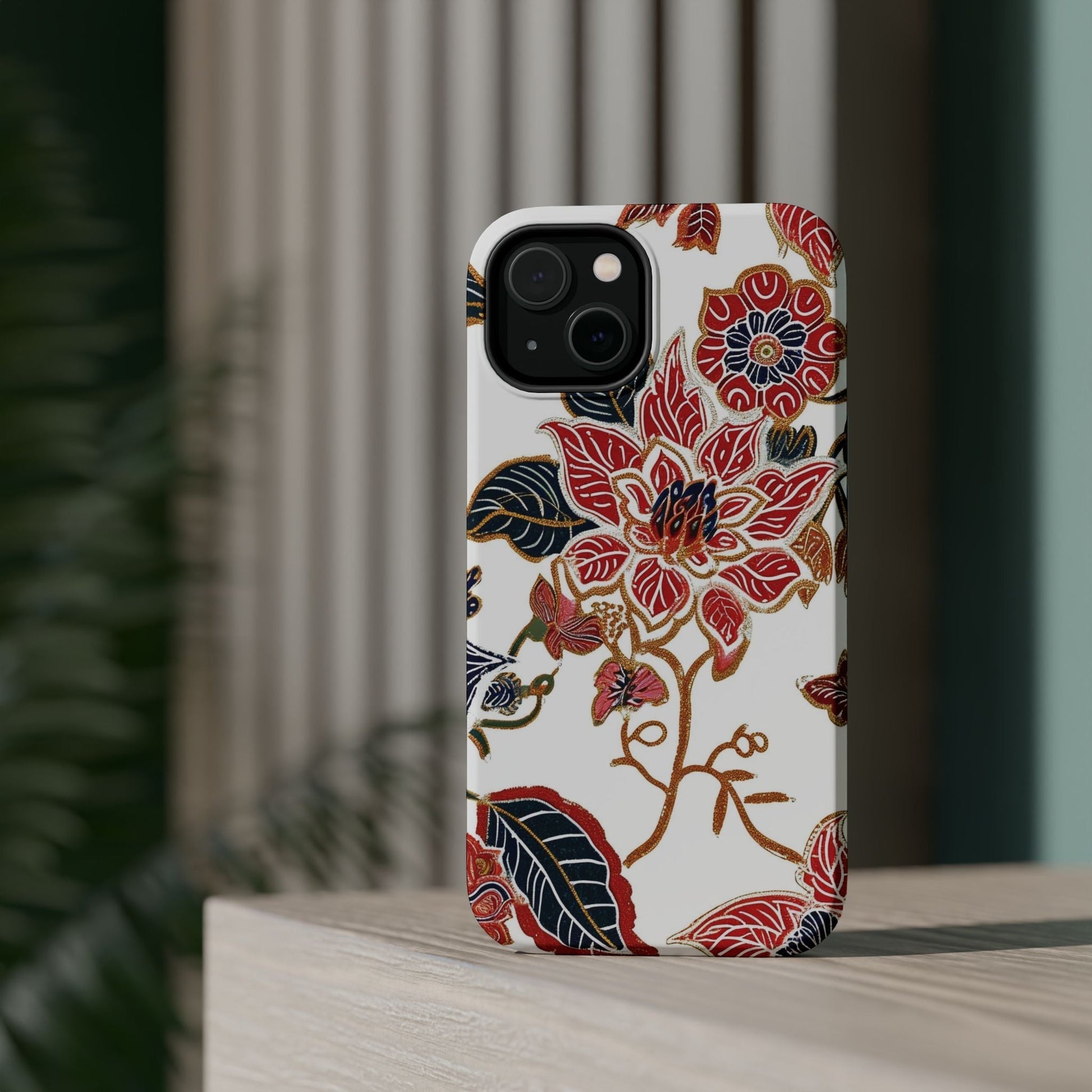 Floral Batik Magnetic Impact - Resistant Phone Case - DIGITAL X