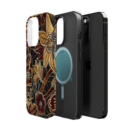 Floral Batik Magnetic Impact - Resistant Phone Case - DIGITAL X