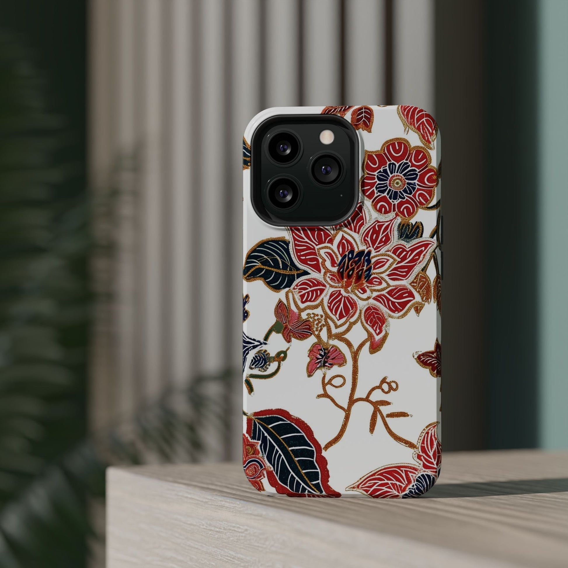 Floral Batik Magnetic Impact - Resistant Phone Case - DIGITAL X