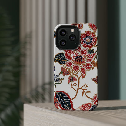 Floral Batik Magnetic Impact - Resistant Phone Case - DIGITAL X