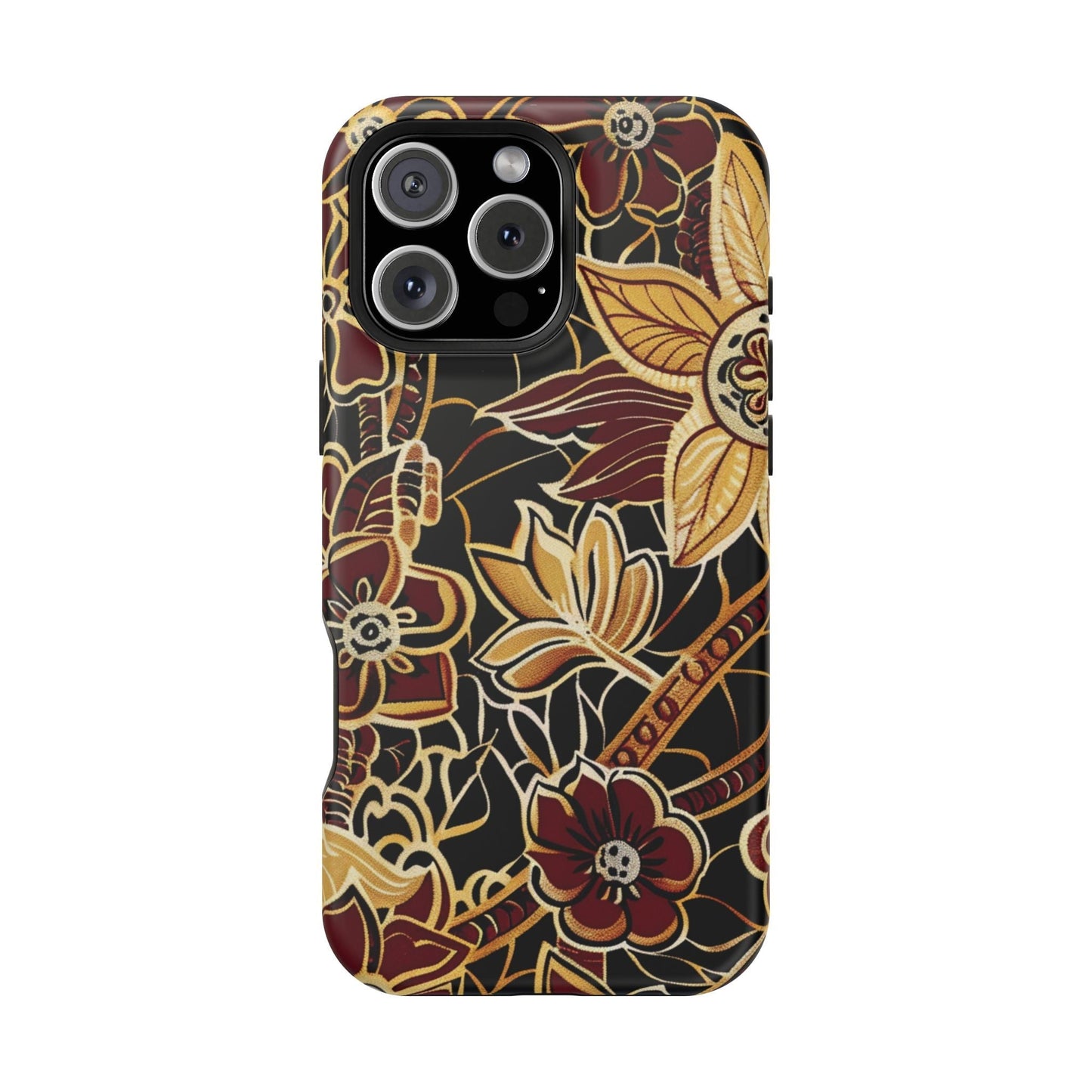Floral Batik Magnetic Impact - Resistant Phone Case - DIGITAL X