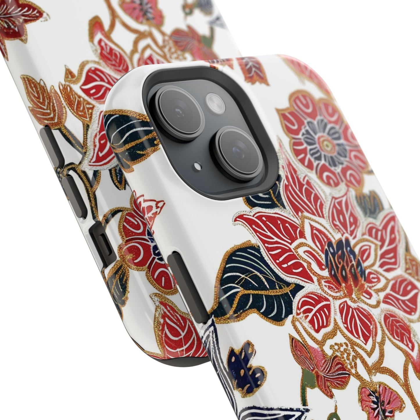 Floral Batik Magnetic Impact - Resistant Phone Case - DIGITAL X