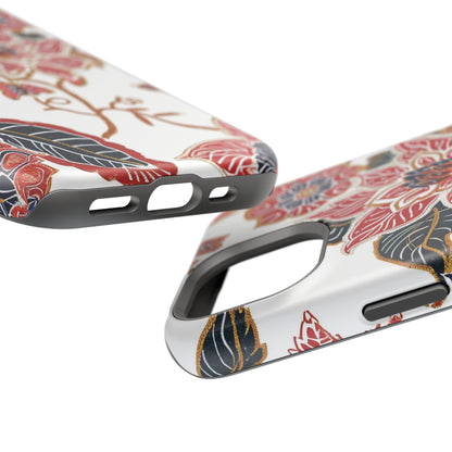 Floral Batik Magnetic Impact - Resistant Phone Case - DIGITAL X