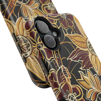 Floral Batik Magnetic Impact - Resistant Phone Case - DIGITAL X