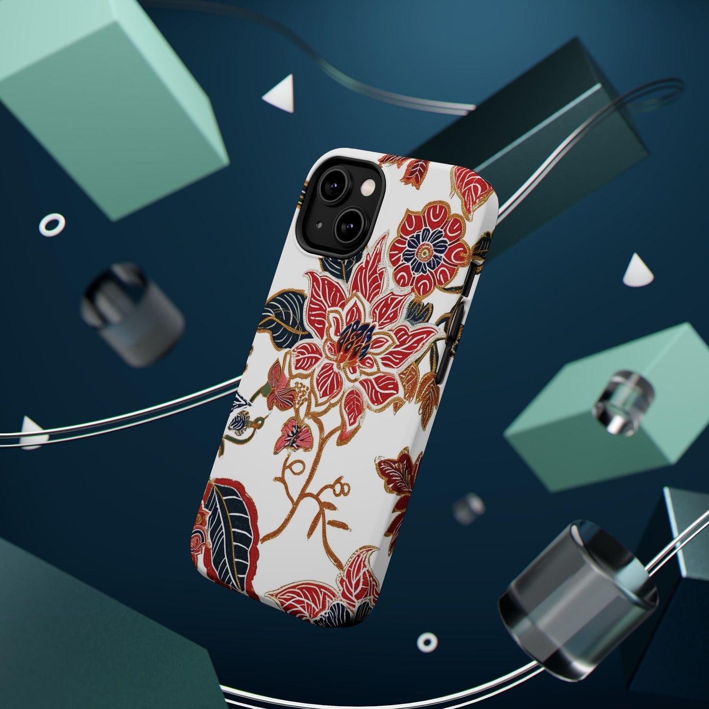 Floral Batik Magnetic Impact - Resistant Phone Case - DIGITAL X