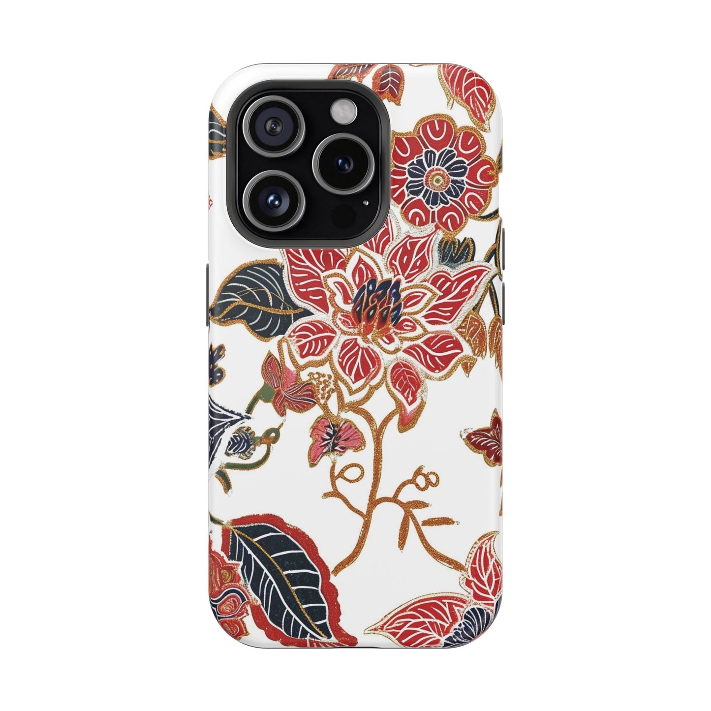 Floral Batik Magnetic Impact - Resistant Phone Case - DIGITAL X