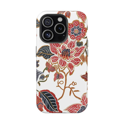 Floral Batik Magnetic Impact - Resistant Phone Case - DIGITAL X