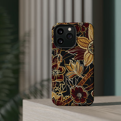 Floral Batik Magnetic Impact - Resistant Phone Case - DIGITAL X