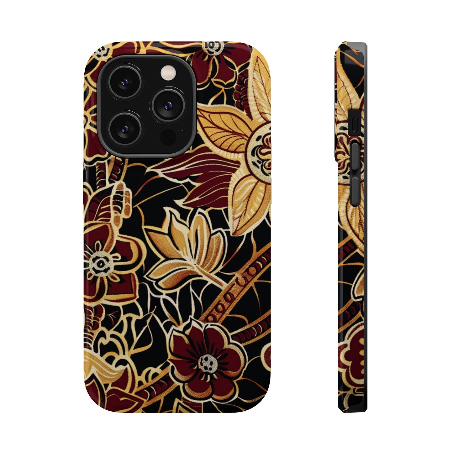 Floral Batik Magnetic Impact - Resistant Phone Case - DIGITAL X