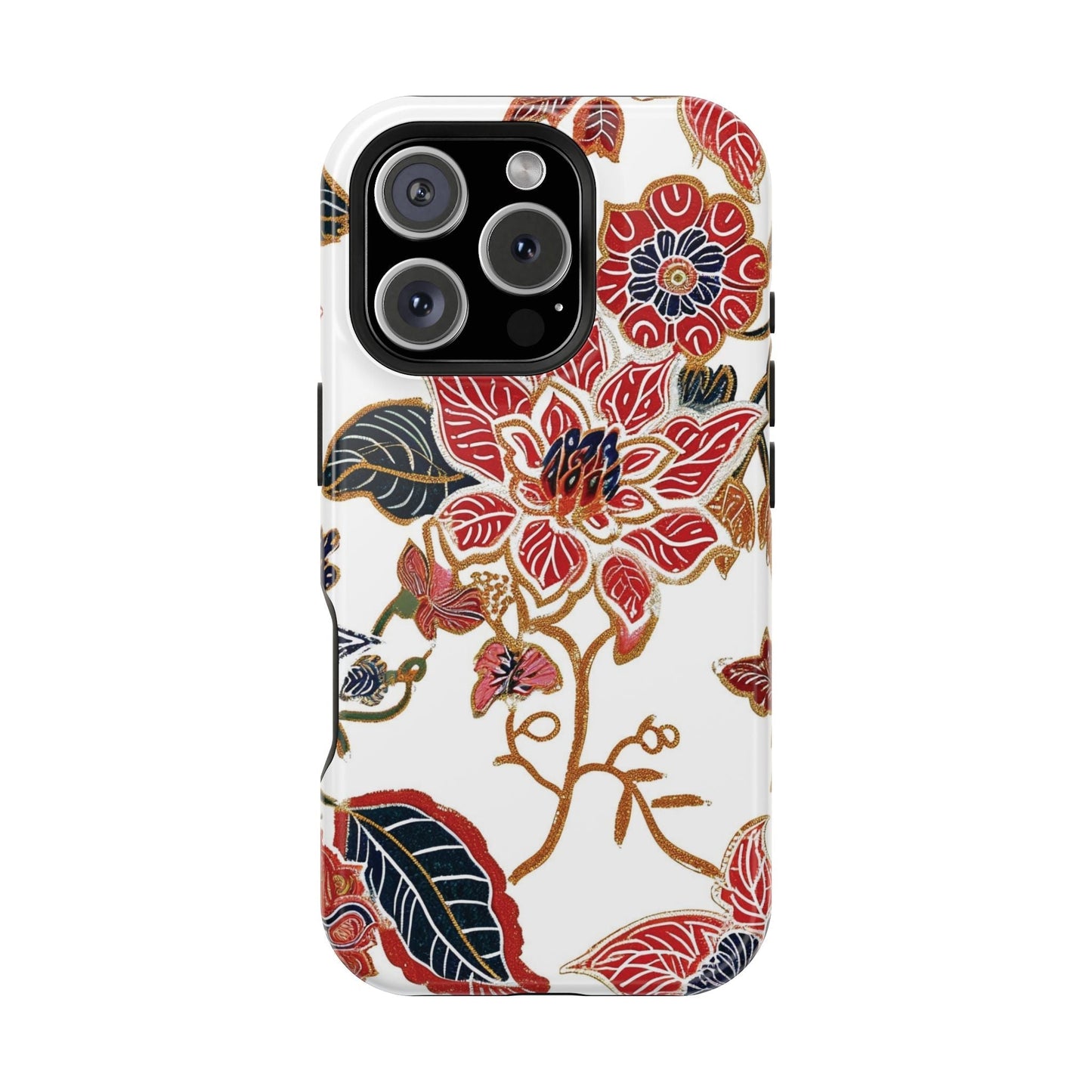 Floral Batik Magnetic Impact - Resistant Phone Case - DIGITAL X