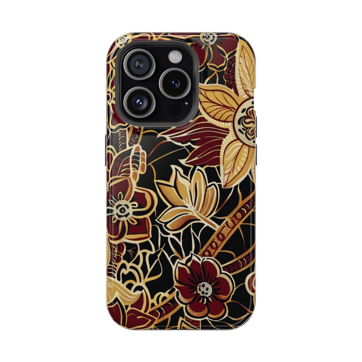 Floral Batik Magnetic Impact - Resistant Phone Case - DIGITAL X