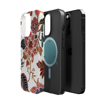 Floral Batik Magnetic Impact - Resistant Phone Case - DIGITAL X