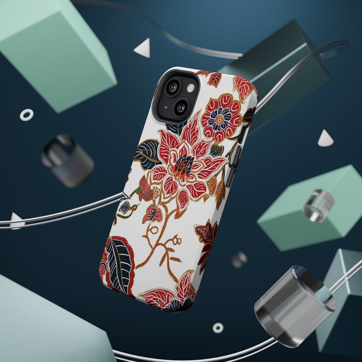 Floral Batik Magnetic Impact - Resistant Phone Case - DIGITAL X