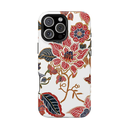 Floral Batik Magnetic Impact - Resistant Phone Case - DIGITAL X