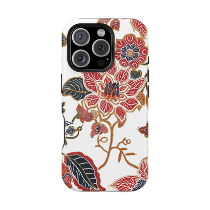 Floral Batik Magnetic Impact - Resistant Phone Case - DIGITAL X